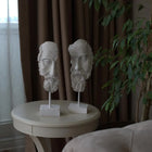 Antique Zeus Bust Sculpture (36 cm) – Handmade Grey Distressed Polyester Designer Decor