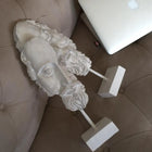 Antique Zeus Bust Sculpture (36 cm) – Handmade Grey Distressed Polyester Designer Decor