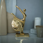 Ballerina Sculptural Object – Handmade Gold Polyester Designer Decor (27 cm)
