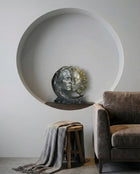 Equinox Sun & Moon Sculpture (25 cm) – Handmade Silver & Gold Designer Decorative Object
