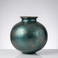 Bakirdan Glitter Cube Ceramic Vase – Handmade Petrol Green & Copper Decor (20.5 cm)