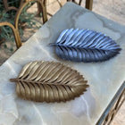 Leaf Decorative Plate – Handmade Gold Designer Decor (27 cm)