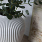 Moderna Collection Ceramic Bianco Vase Large – Handmade White Designer Decor (28 cm)