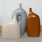 Nordic Collection Ceramic Terracotta Vase – Handmade Burnt Earth Terracotta Designer Decor (39 cm)