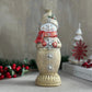 Snowman Decorative Object – Handmade Multicolour Polyester Designer Decor (26 cm)
