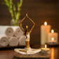 Crown Chakra Yogini Candle Holder (22 cm) – Handmade White Spiritual Designer Decor