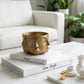 handmade gold face planter with sculptural geometric design