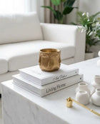 handmade mini gold planter with sculptural geometric design