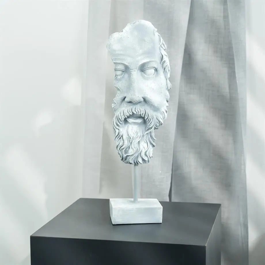 decorative zeus bust sculpture inspired by greek mythology