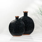 handmade black and copper ceramic vase set for modern interior decor
