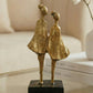 black-gold-abstract-figure-sculpture