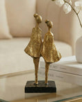 black-gold-abstract-figure-sculpture