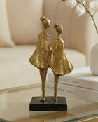 black-gold-abstract-figure-sculpture