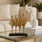 black and gold abstract sculptural decor object for modern interior styling