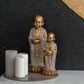 handmade antique gold buddhist monk candle holder set for meditation decor