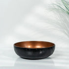 black bronze ceramic decor bowl and cube vase set for contemporary interiors