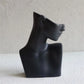 modern black ceramic female bust sculpture for minimalist interior decor
