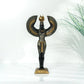 Isis Egyptian Goddess Sculpture (33 cm) – Handmade Black, Anthracite & Gold Designer Decorative Object
