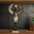 Isis Egyptian Goddess Sculpture (33 cm) – Handmade Black, Anthracite & Gold Designer Decorative Object