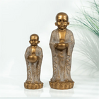 sculptural monk candle holder set for meditation and zen home decor
