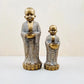 sculptural monk candle holder set for meditation and zen home decor
