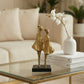 black and gold abstract sculpture decor for modern interior styling