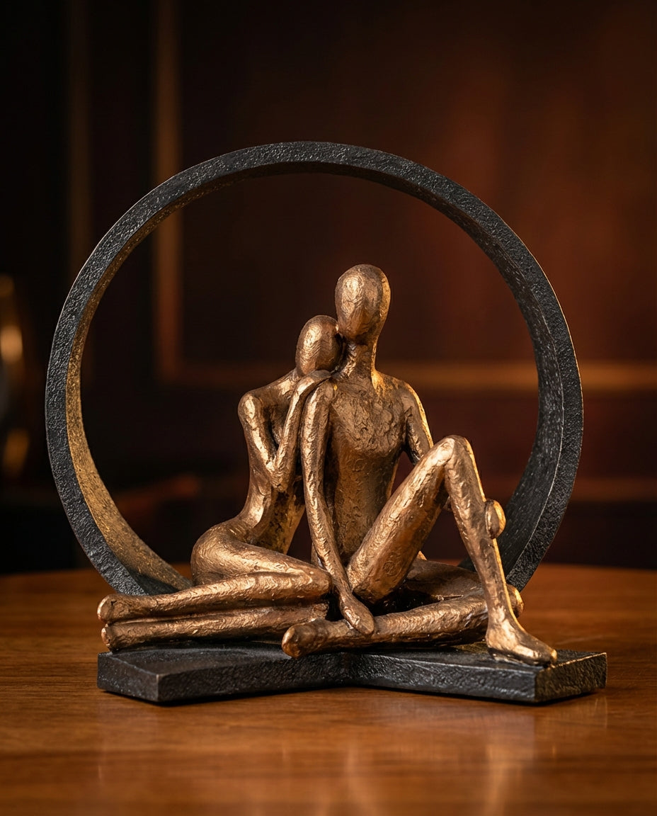 modern circular sculptural decor object for contemporary interior styling