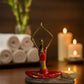 Root Chakra Yogini Candle Holder (22 cm) – Handmade Red Spiritual Designer Decor