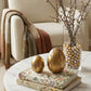 handmade gold ceramic eggs used for spring seasonal home decor