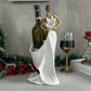 decorative sculptural wine holder styled on a dining table